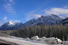 27 Mount Ishbel And The Finger Morning From Trans Canada Highway Driving Between Banff And Lake Louise in Winter